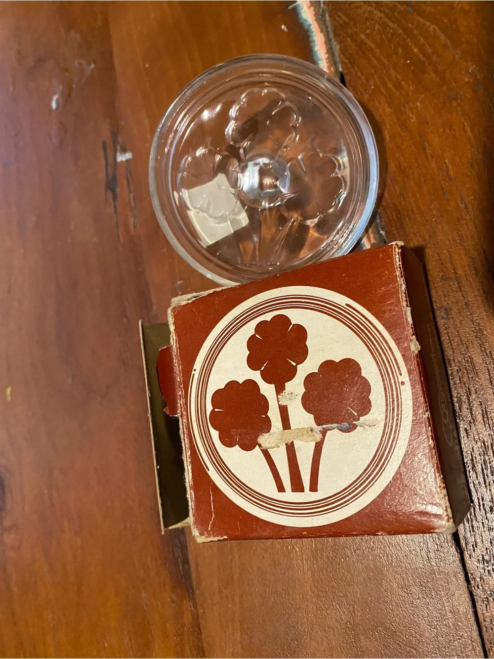 Vintage Vienna glass Cookie Stamp in original package